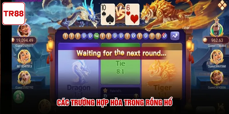 Các trường hợp Hòa trong Rồng Hổ