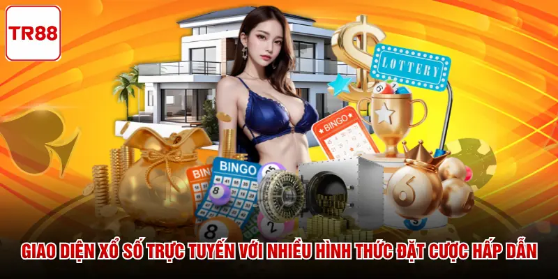 Giao diện xổ số trực tuyến với nhiều hình thức đặt cược hấp dẫn