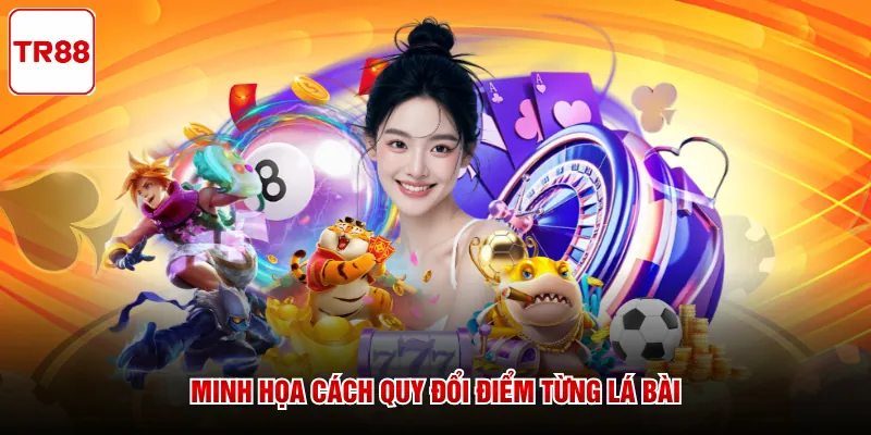 Minh họa cách quy đổi điểm từng lá bài