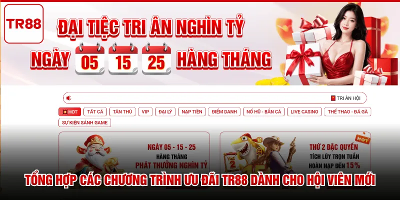 Tổng hợp các chương trình ưu đãi TR88 dành cho hội viên mới